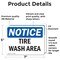 Signmission Tire Wash Area, 7 in W x Rectangle, Vinyl Decal OS-2PACK-NS-D-57-L-18677 - alternate 3